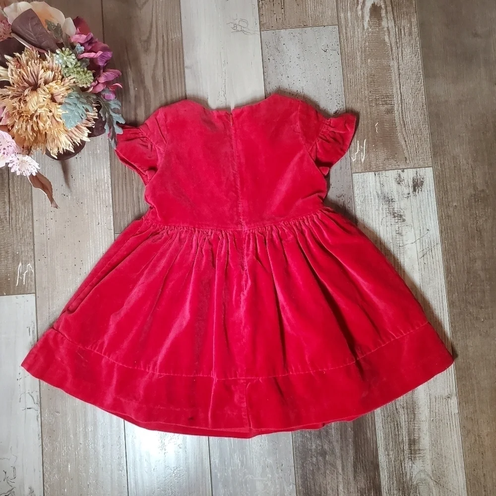 Gymboree Baby Red Velvet Christmas Toddler Girls Dress Size 2T NWOT